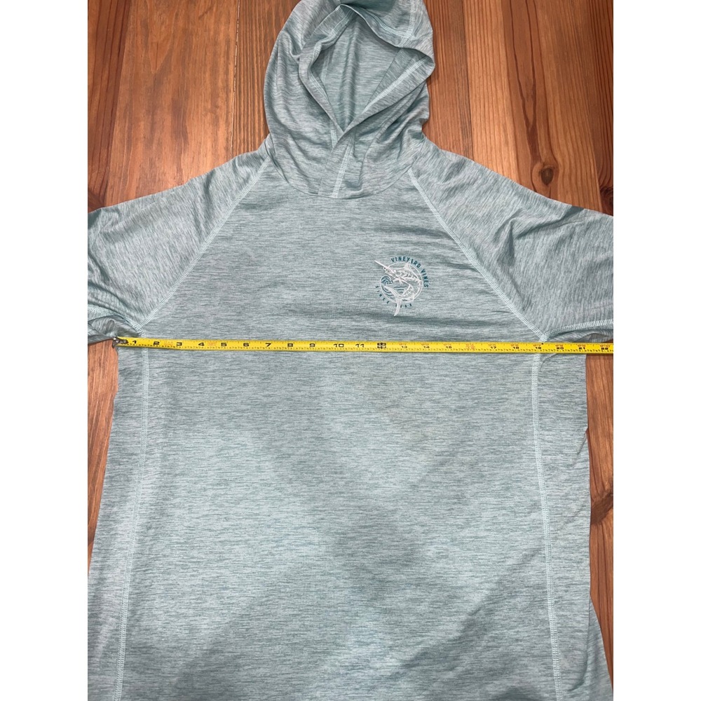 Vineyard Vines Mens Performance Hoodie Seafoam Green Marlin Graphic Size M - Picture 7 of 8